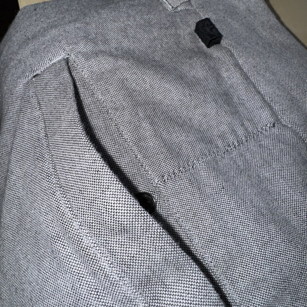 Lululemon Shorts Commission Relaxed Light Gray Quick Oxford 11" Sz 34 Golf - Picture 11 of 11